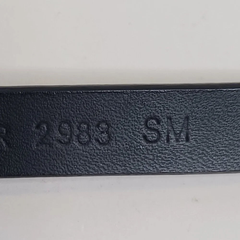 Chico's Vintage Women's Belt Size SM Skinny Buckle Belt Black Leather